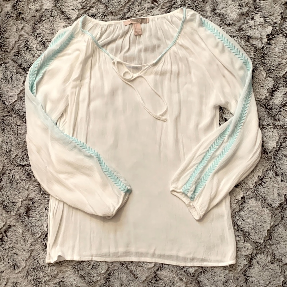 FOREVER 21 lightweight white tunic blouse